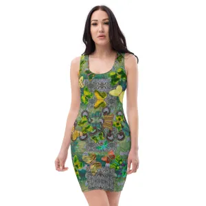 Fitted Sleeveless Bodycon Dress (Her/Muliebris)(Butterfly Glade Shoal Solstice GNHV8.4) RJSTH@Fabric#4 RJSTHw2021 RJS