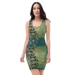 Fitted Sleeveless Bodycon Dress (Her/Muliebris)(Grail Night Rose Lightning Bolt) RJSTH@Fabric#4 RJSTHW2021 RJS