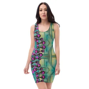 Fitted Sleeveless Bodycon Dress (Her/Muliebris)(Grail Night Rose Lightning Bolt) RJSTH@Fabric#9 RJSTHW2021 RJS