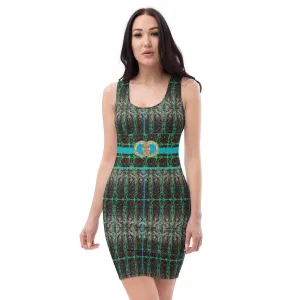 Fitted Sleeveless Bodycon Dress (Her/Muliebris)(Rind#10 Ouroboros Butterfly Belt Tree Link) RJSTH@Fabric#10  RJSTHW2021 RJS