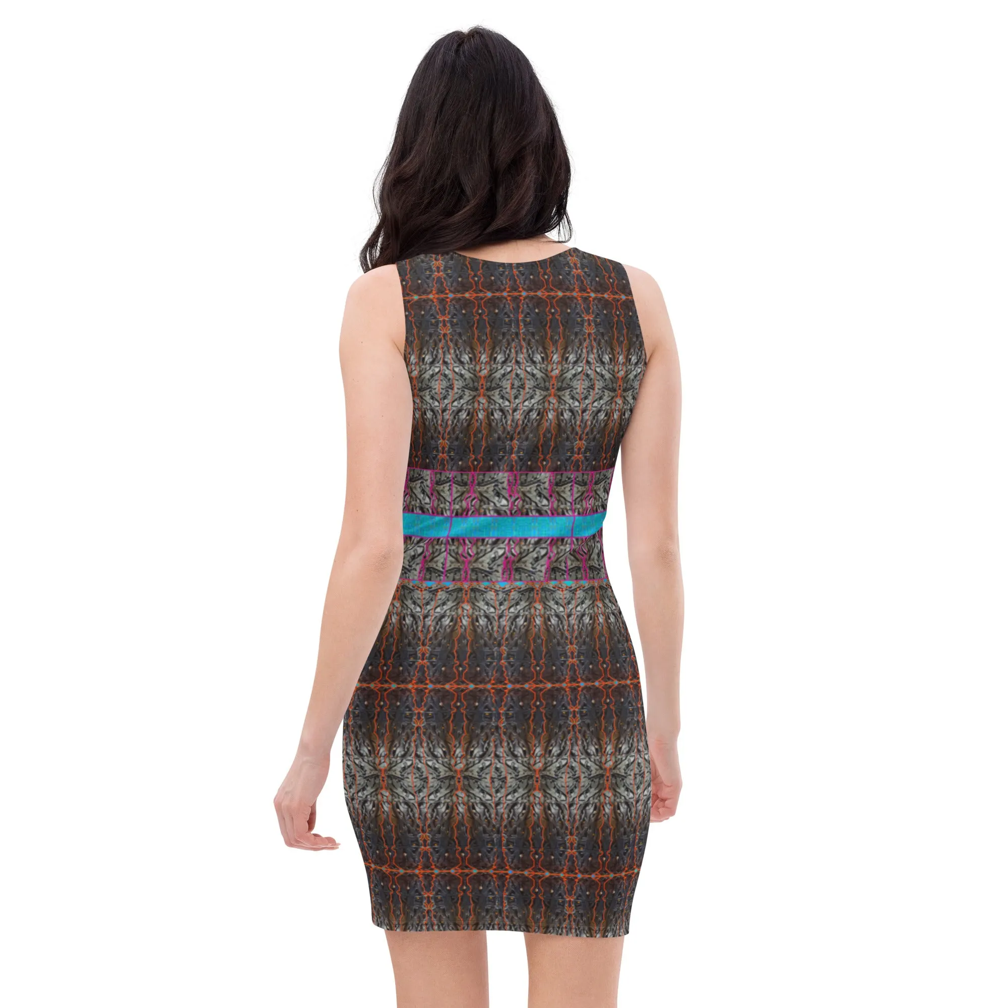 Fitted Sleeveless Bodycon Dress (Her/Muliebris)(Rind#11, Ouroboros Butterfly Belt, Tree Link) RJSTH@Fabric#11  RJSTHW2021 RJS