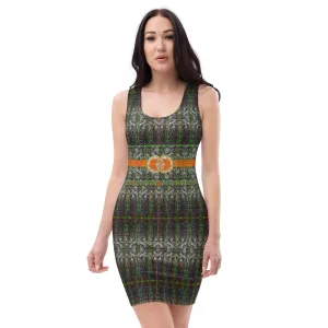 Fitted Sleeveless Bodycon Dress (Her/Muliebris)(Rind#2 Ouroboros Butterfly Belt Tree Link) RJSTH@Fabric#2  RJSTHW2021 RJS