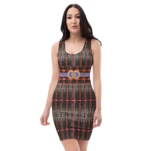 Fitted Sleeveless Bodycon Dress (Her/Muliebris)(Rind#6 Ouroboros Butterfly Belt Tree Link) RJSTH@Fabric#6  RJSTHW2021 RJS