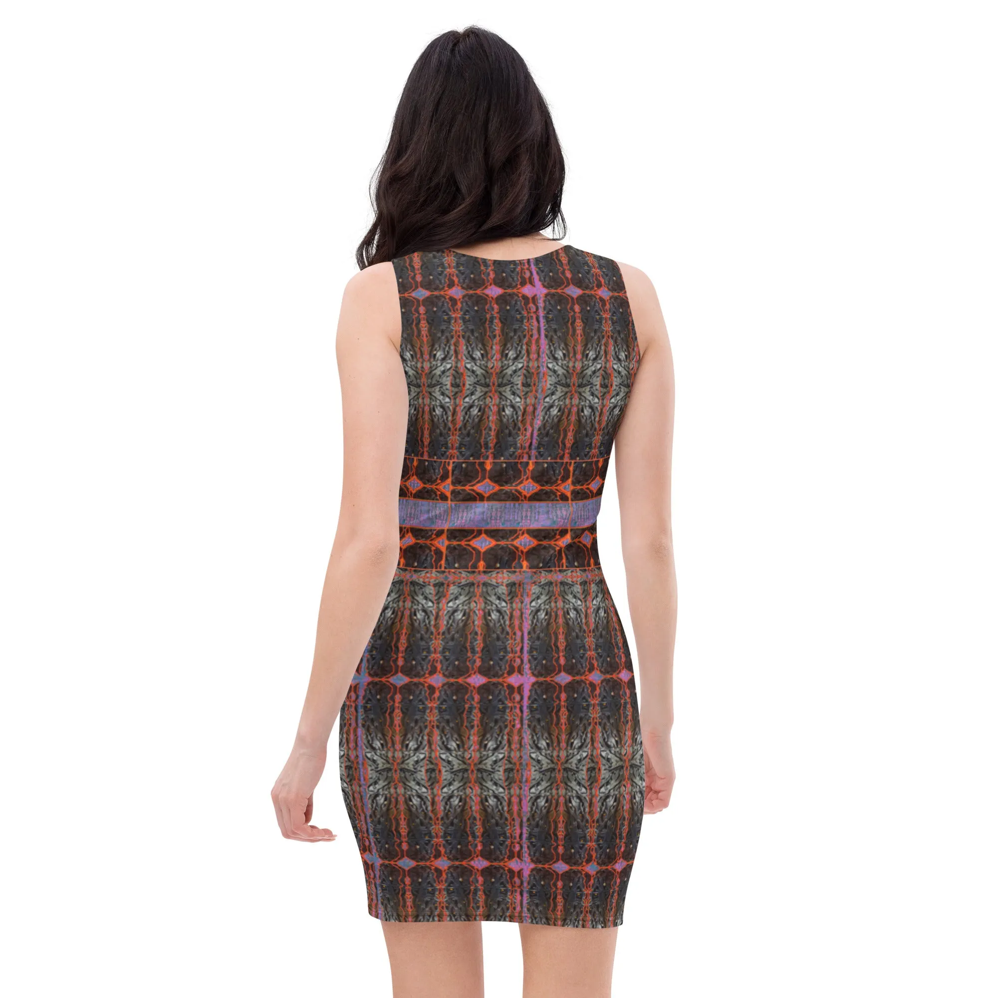 Fitted Sleeveless Bodycon Dress (Her/Muliebris)(Rind#6 Ouroboros Butterfly Belt Tree Link) RJSTH@Fabric#6  RJSTHW2021 RJS