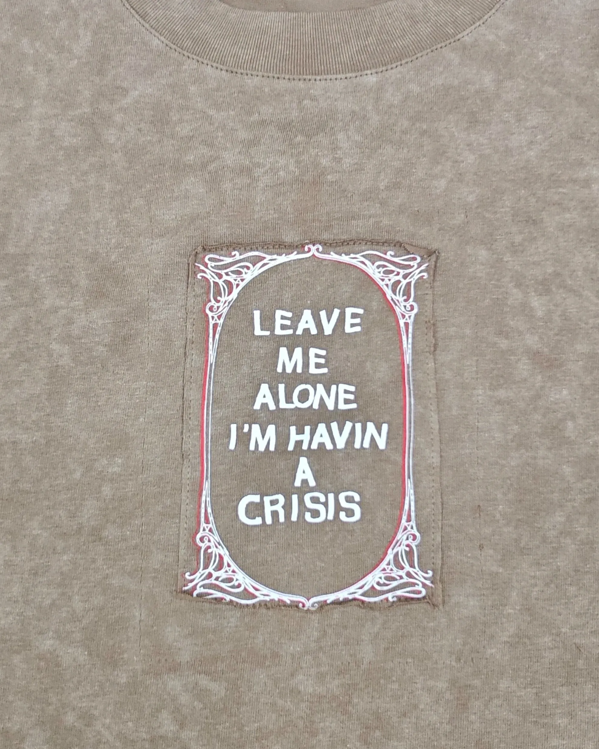 Framing a Crisis T-Shirt Acid Brown
