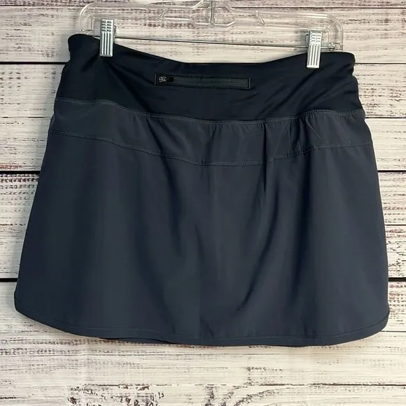 Free Fly Apparel Bamboo-lined Breeze Skort Skirt Shorts Gray UPF 50  Womens M