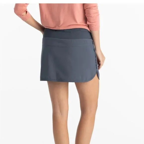 Free Fly Apparel Bamboo-lined Breeze Skort Skirt Shorts Gray UPF 50  Womens M