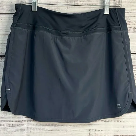 Free Fly Apparel Bamboo-lined Breeze Skort Skirt Shorts Gray UPF 50  Womens M