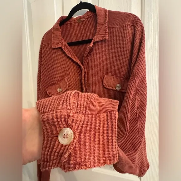 Free People FP One Scout Cropped Jacket NWT Cowboy Brown Size XL