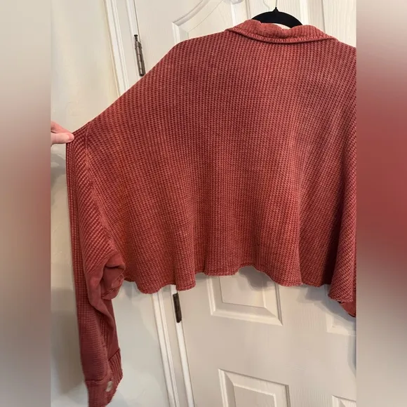 Free People FP One Scout Cropped Jacket NWT Cowboy Brown Size XL