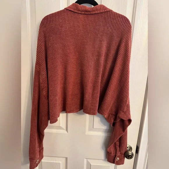 Free People FP One Scout Cropped Jacket NWT Cowboy Brown Size XL