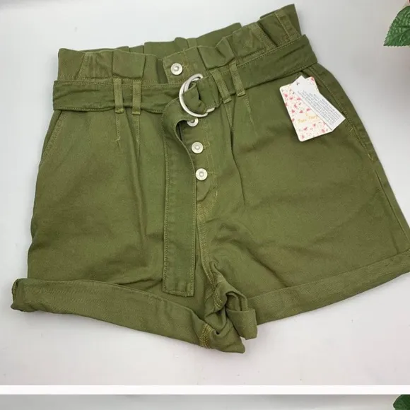 FREE PEOPLE green Sage shorts