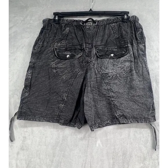 Free People Moon Bay Parachute Shorts Size Medium Black
