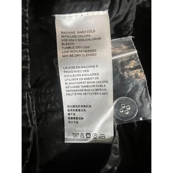 Free People Moon Bay Parachute Shorts Size Medium Black