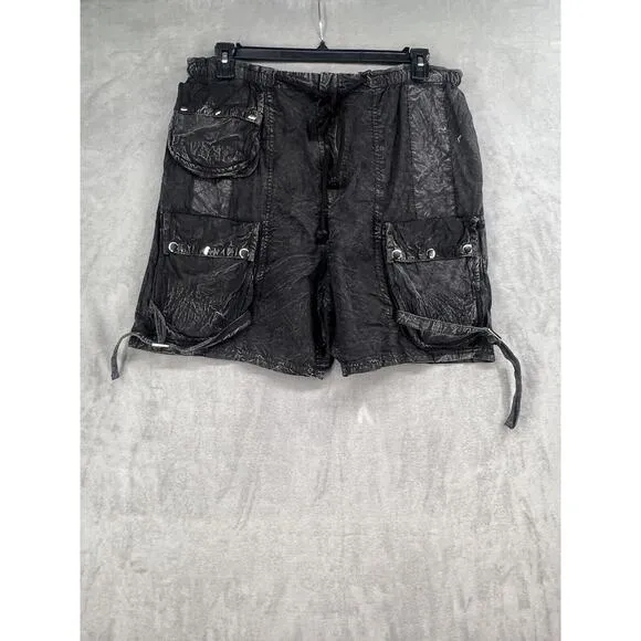 Free People Moon Bay Parachute Shorts Size Medium Black