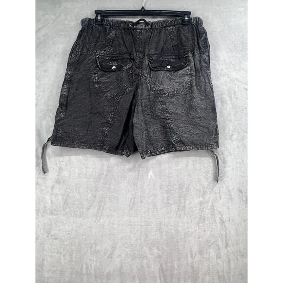 Free People Moon Bay Parachute Shorts Size Medium Black