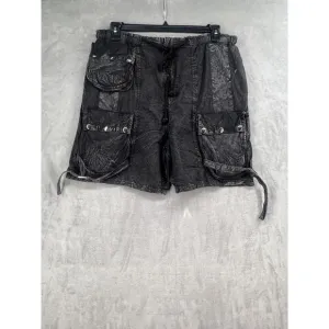 Free People Moon Bay Parachute Shorts Size Medium Black