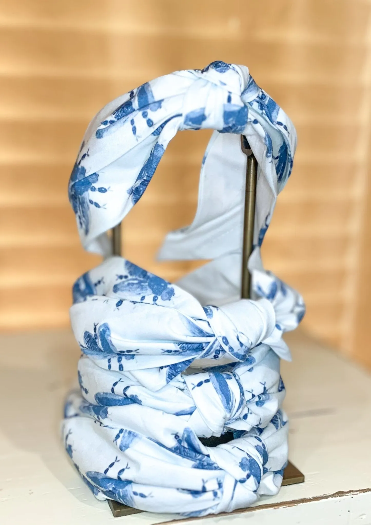 French Blue Bee Top Knot Headband by Brooke Wright