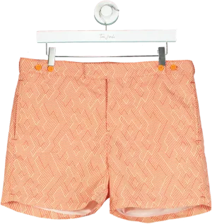 Frescobol Carioca Orange Geometric Swim Shorts UK W32