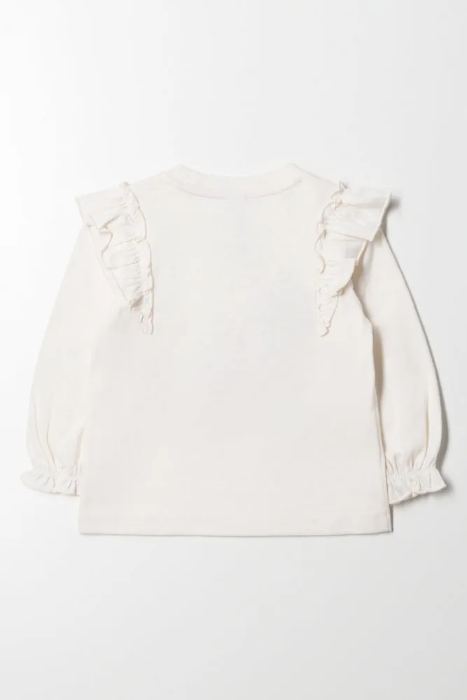 Frill T-Shirt Cream
