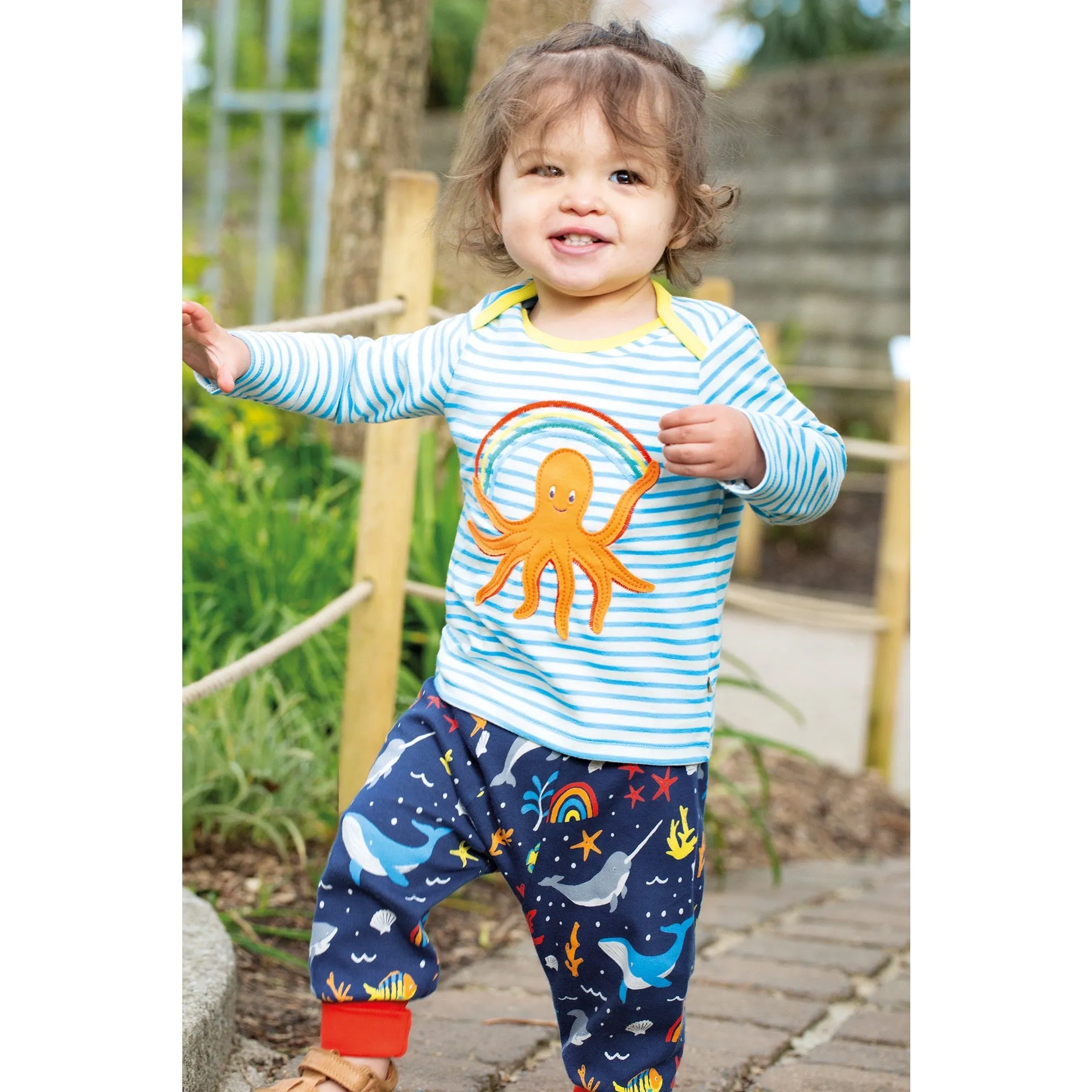 Frugi Bobby Infant T-Shirt Kf7ys Octopus