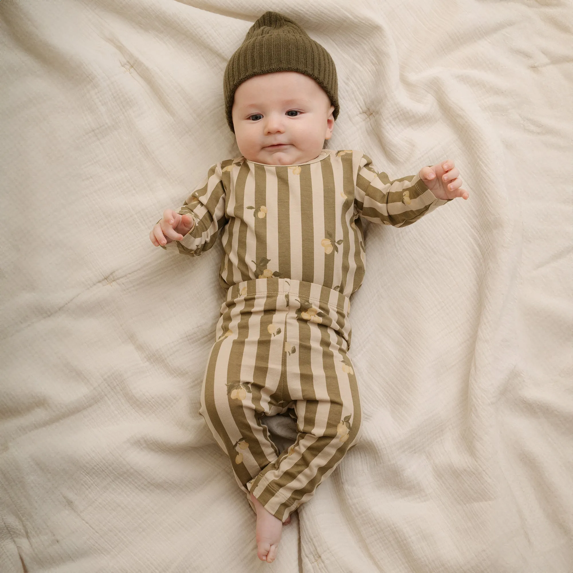 Garbo & Friends Stripe Prune Jersey Leggings