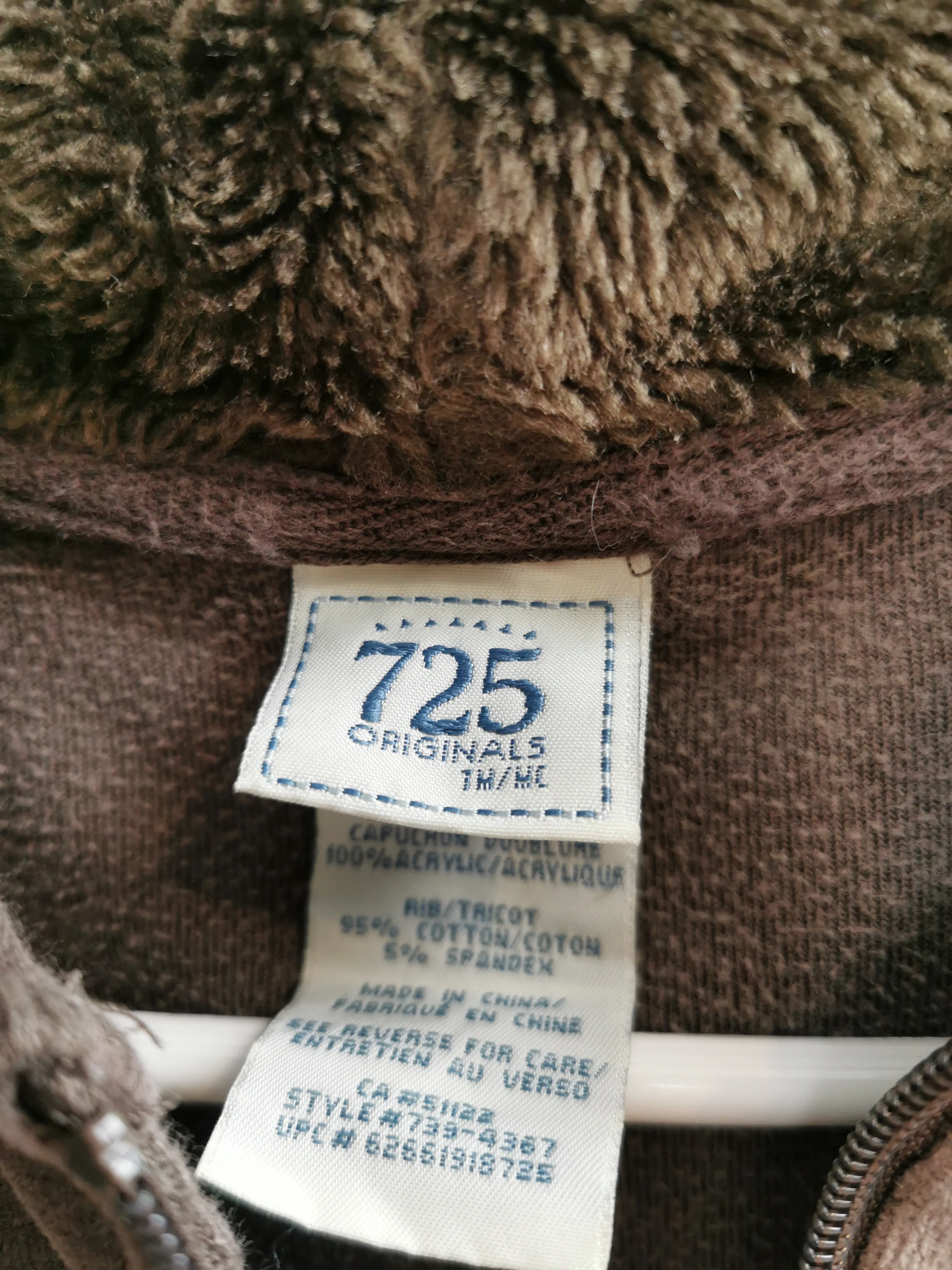 GIRL SIZE MEDIUM (10/12 YEARS) 725 Originals, Soft Brown Zip Hoodie VGUC B29