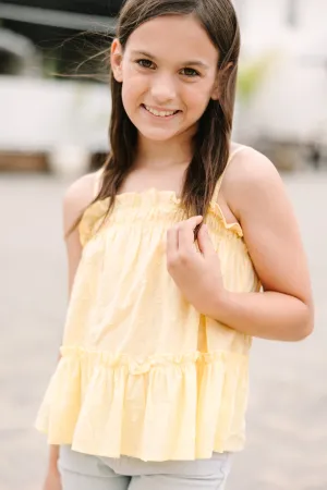 Girls: All Of You Yellow Ruffled Tank
