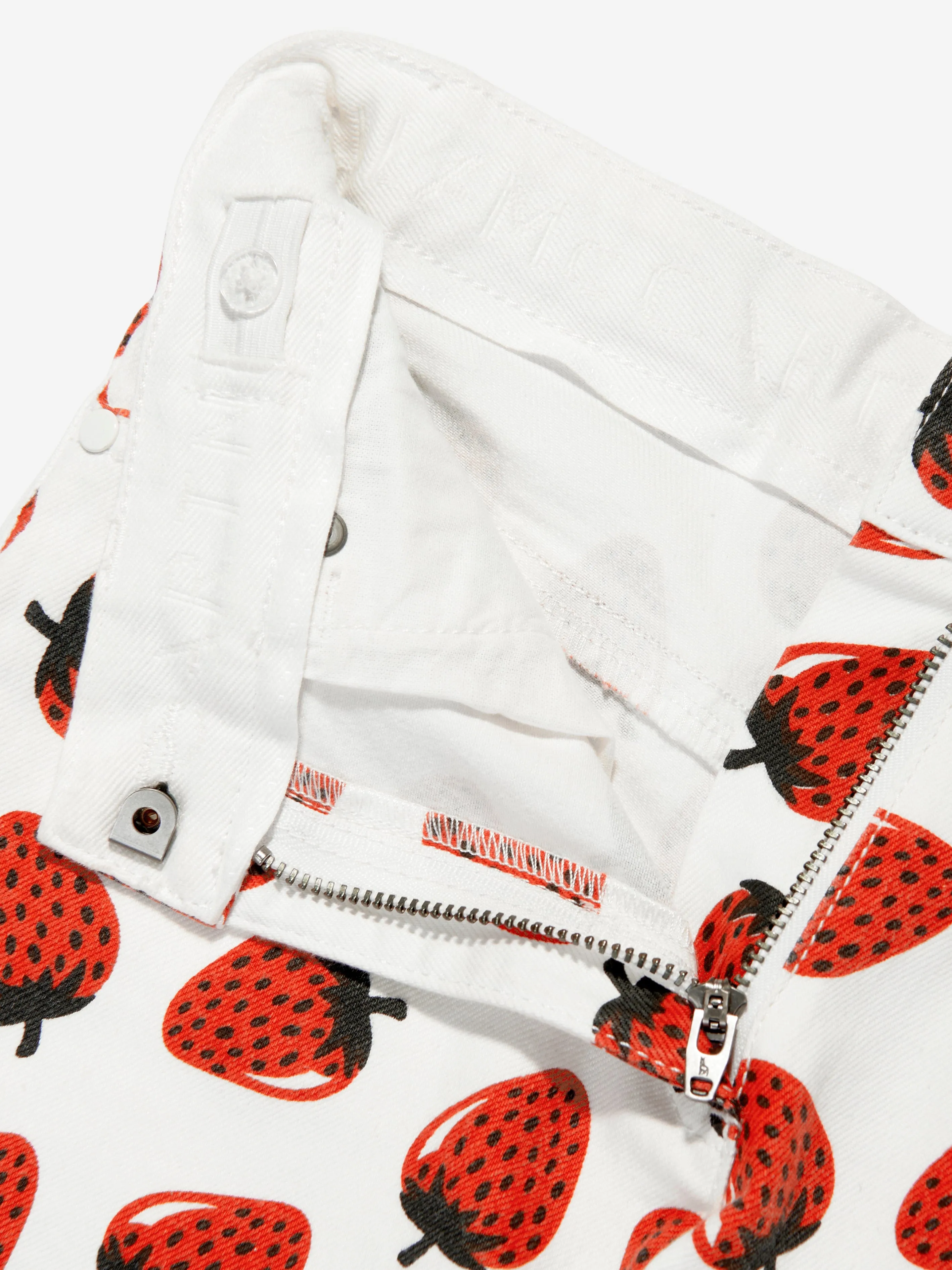 Girls Strawberry Shorts in Ivory