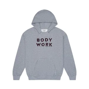 GYMNASIUM THE BODY WORK HOODED SWEATSHIRT LIGHT HEATHER GREY