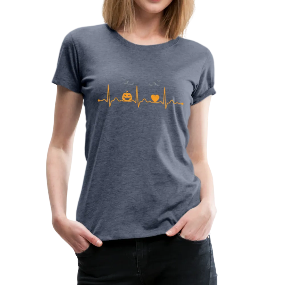 Halloween Heartbeat Women’s Premium T-Shirt (CK1939)
