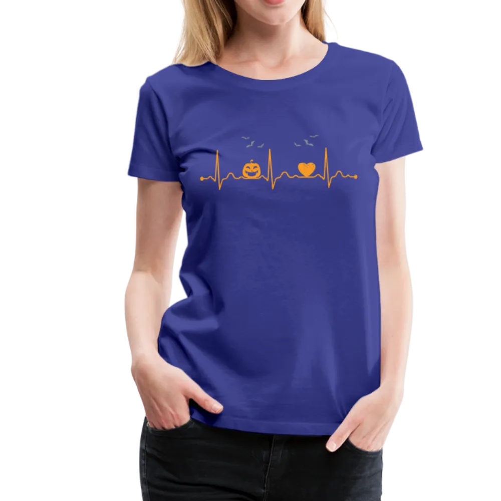Halloween Heartbeat Women’s Premium T-Shirt (CK1939)