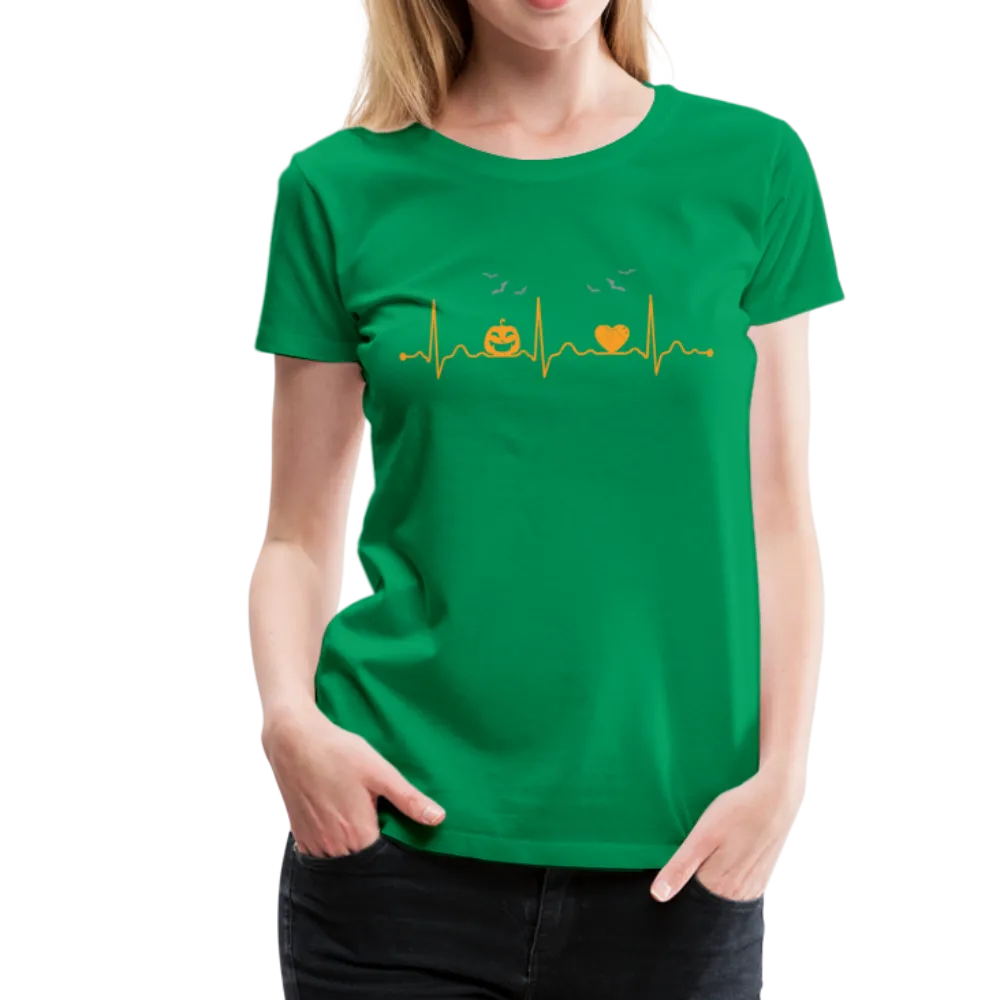 Halloween Heartbeat Women’s Premium T-Shirt (CK1939)
