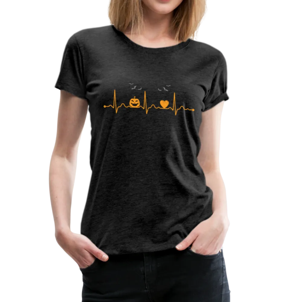 Halloween Heartbeat Women’s Premium T-Shirt (CK1939)