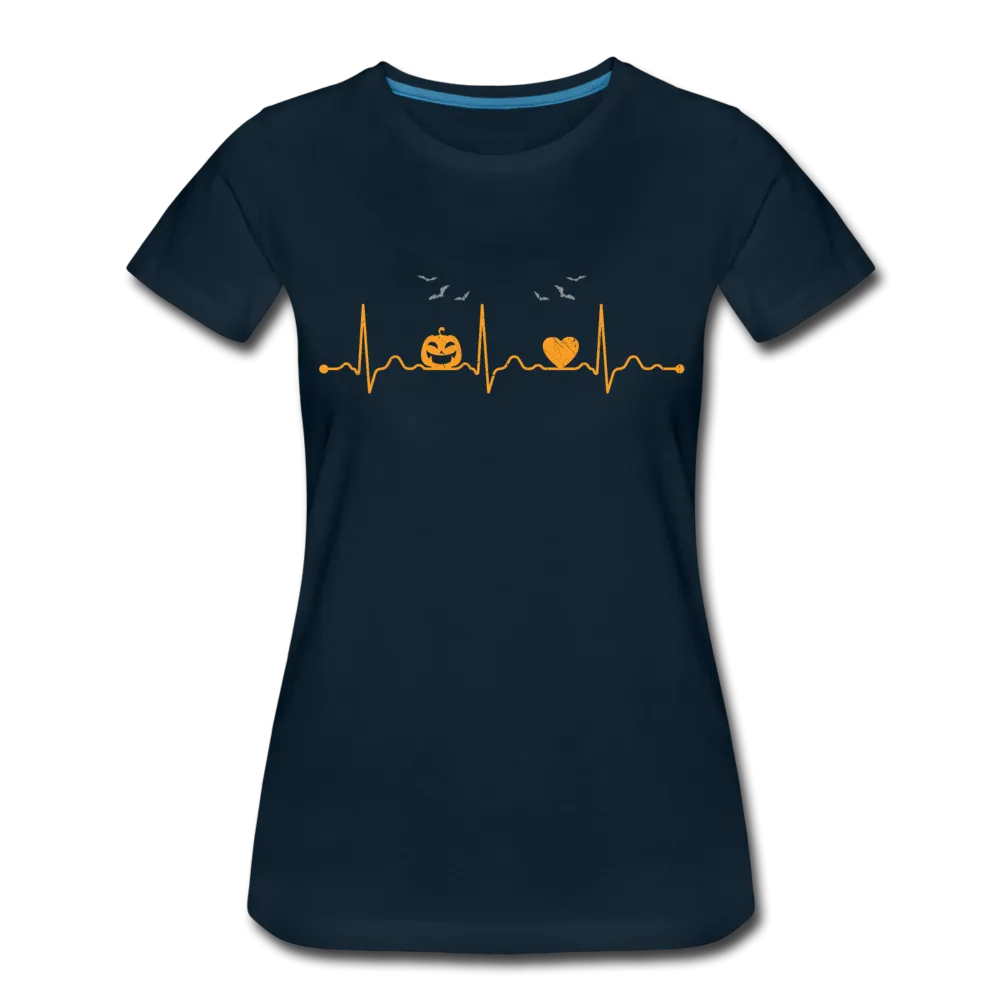 Halloween Heartbeat Women’s Premium T-Shirt (CK1939)