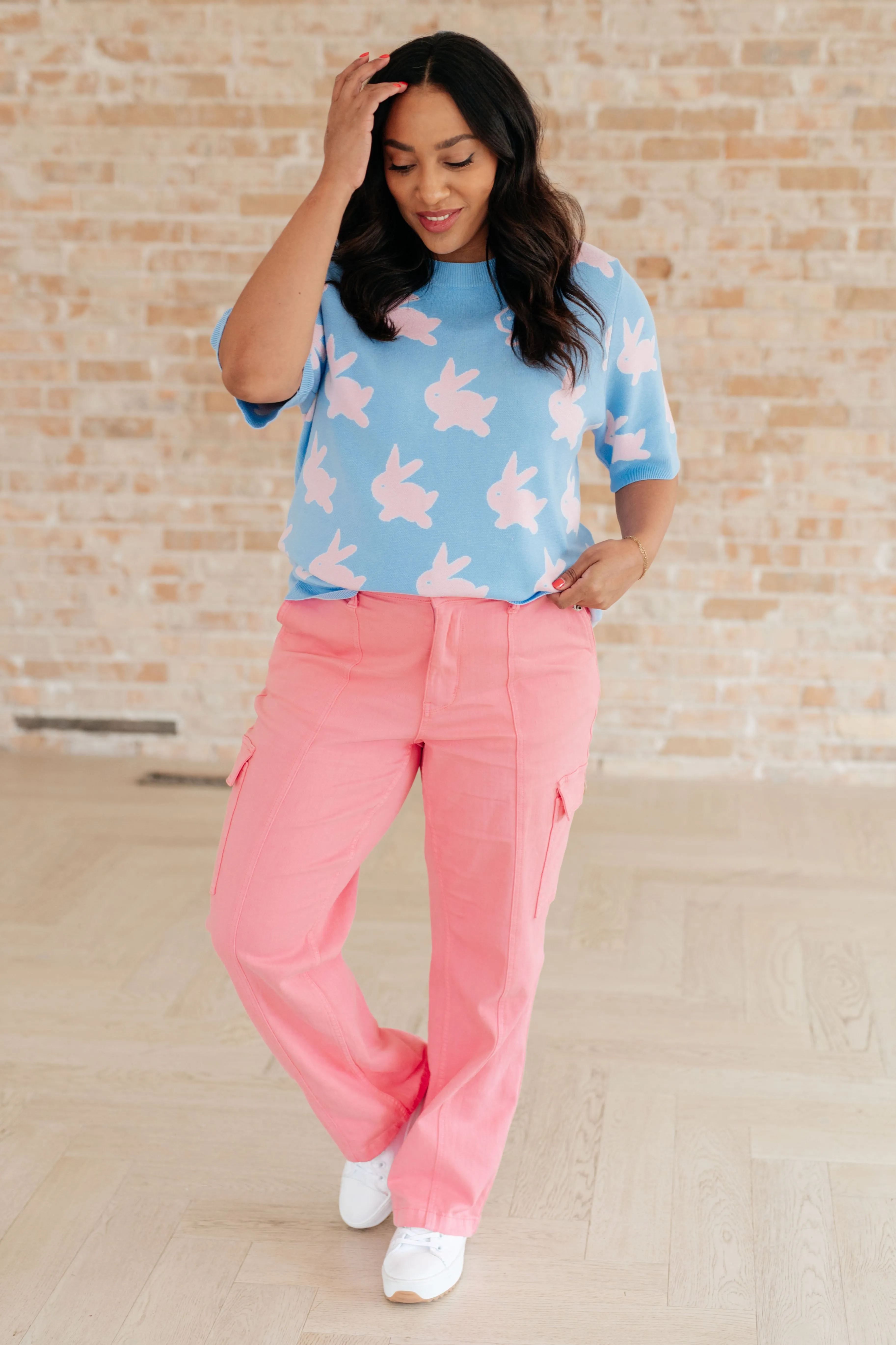 Hazel Blues® |  Miss Cottontail Half Sleeve Sweater