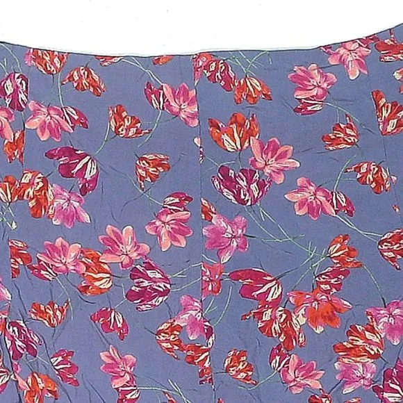 HOFMANN COPENHAGEN Purple-Blue Pink Floral Print Michelle Shorts Size US 8-10