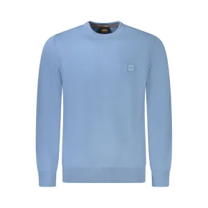 Hugo Boss Light Blue Cotton Men Sweater