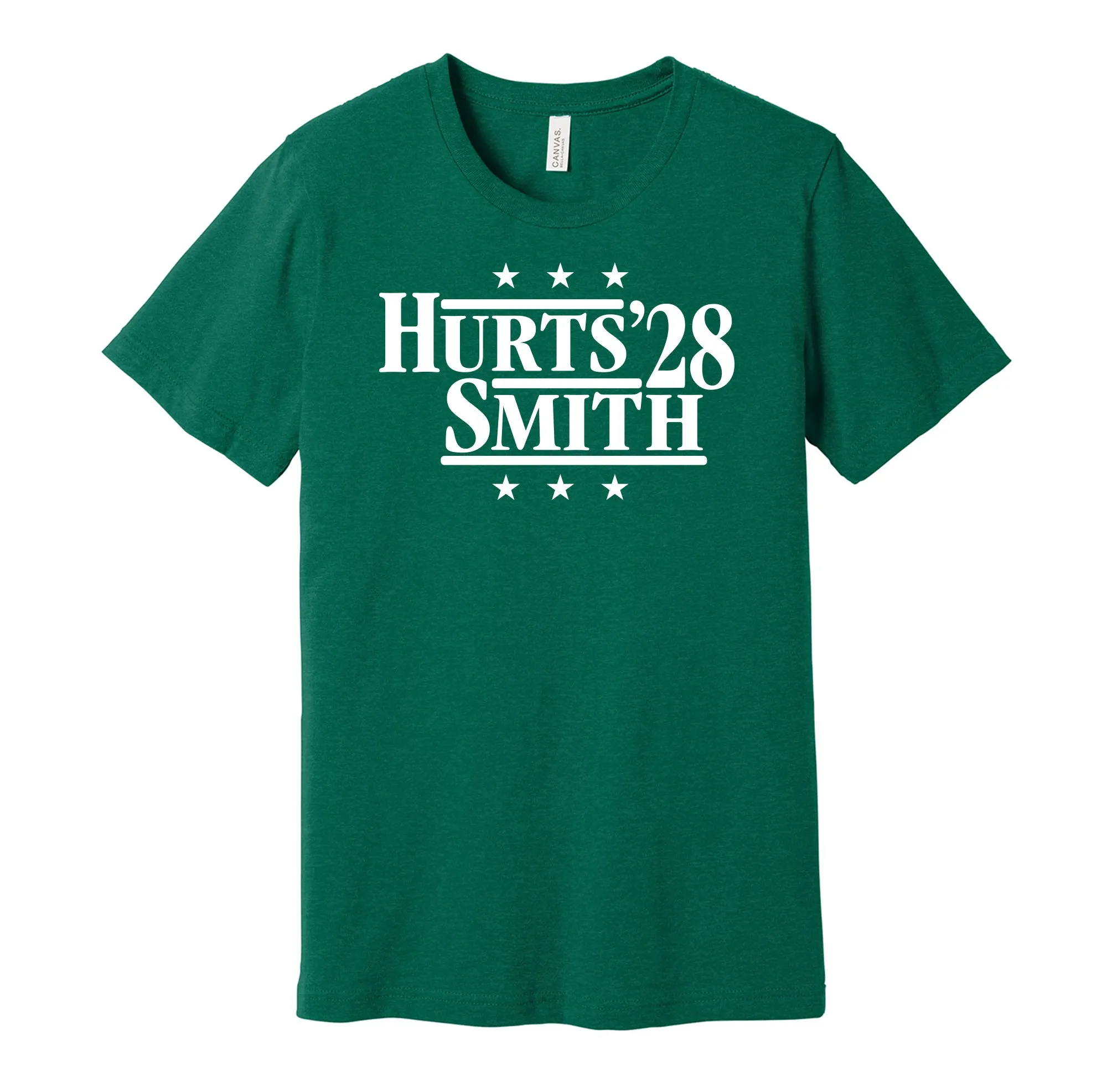 Hurts & Smith '28 - Philadelphia Football Legends Political Campaign Parody T-Shirt - Hyper Than Hype Shirts