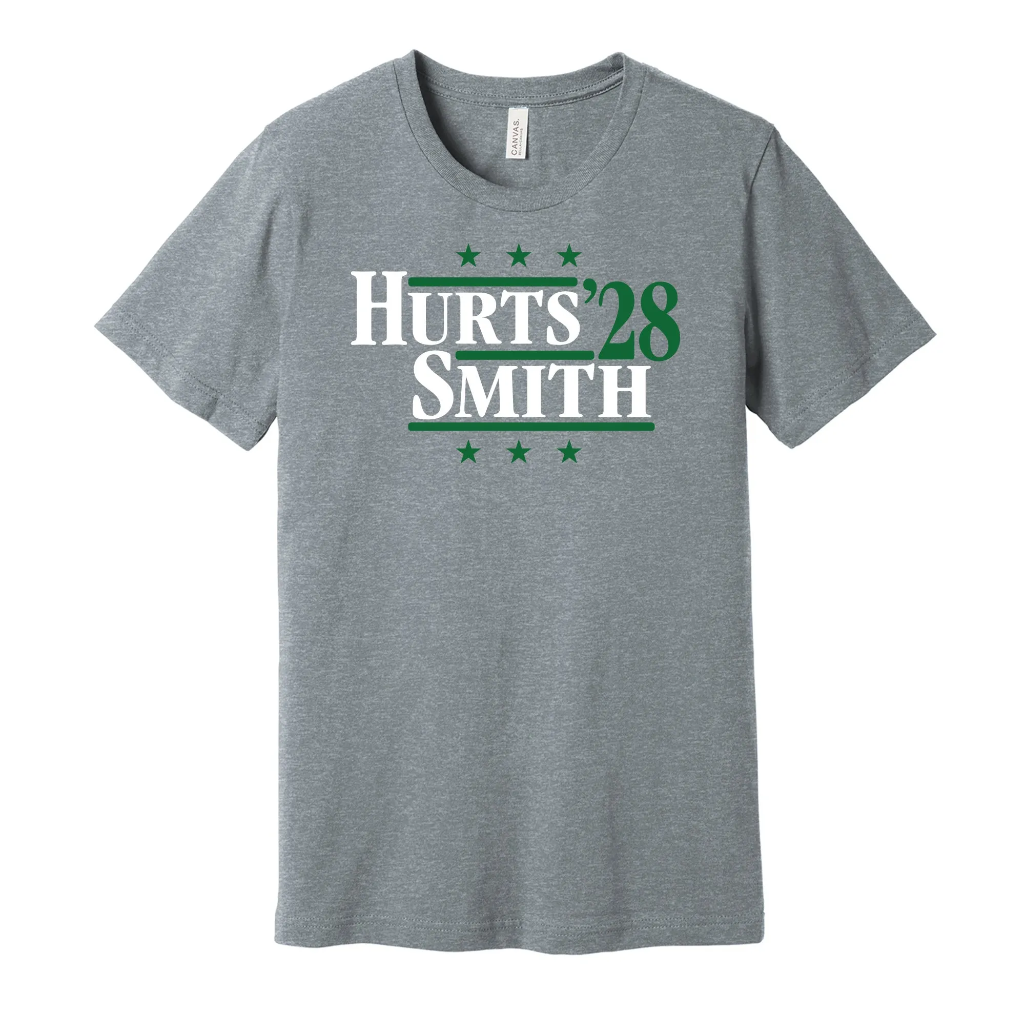 Hurts & Smith '28 - Philadelphia Football Legends Political Campaign Parody T-Shirt - Hyper Than Hype Shirts