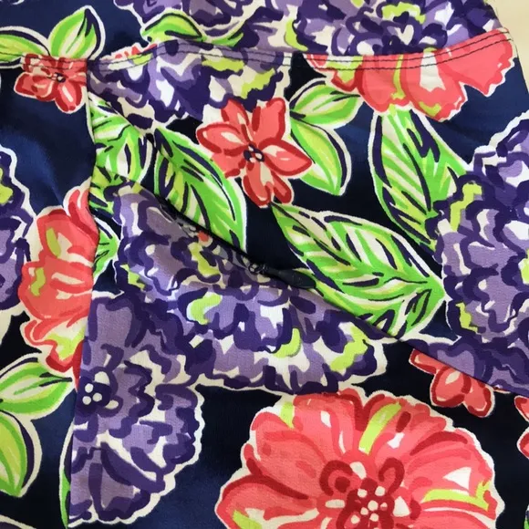 IBKUL Larisa Golf Skort size XL Floral Navy NWT