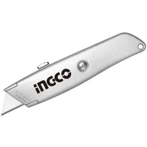 Ingco Utility Knife with Auto-Lock and SK5 Blade – HUK615