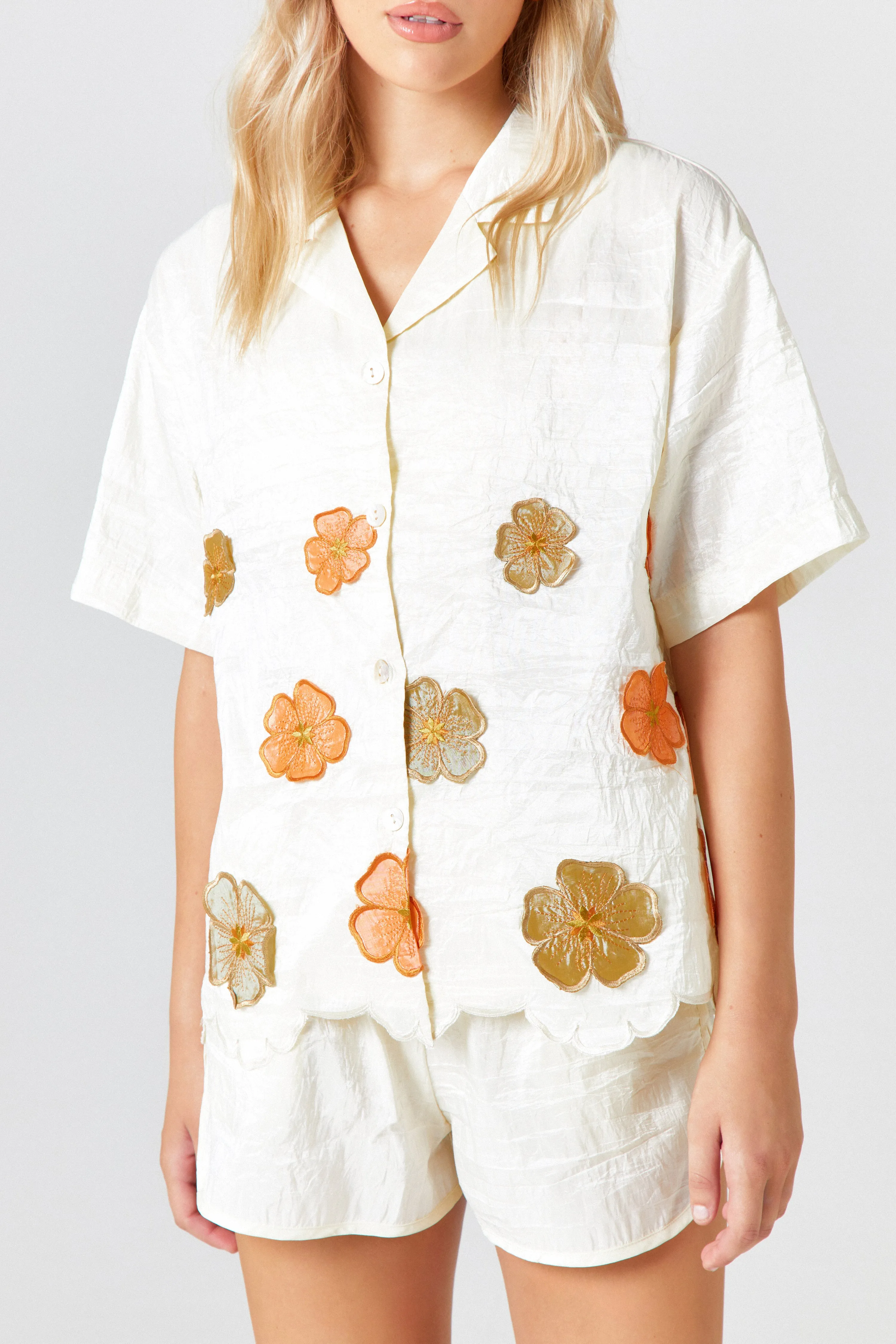Ivory Flower Shirt