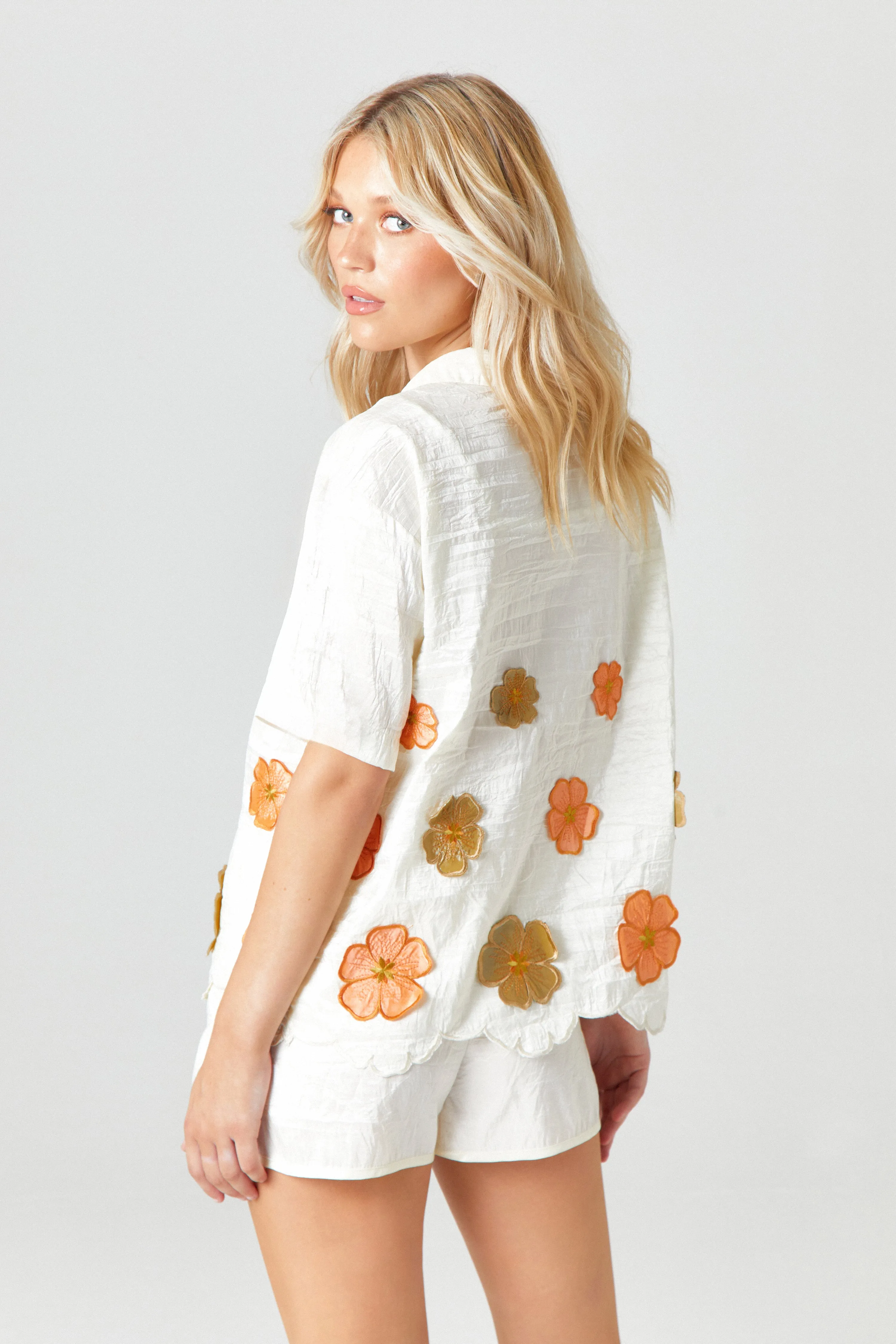 Ivory Flower Shirt