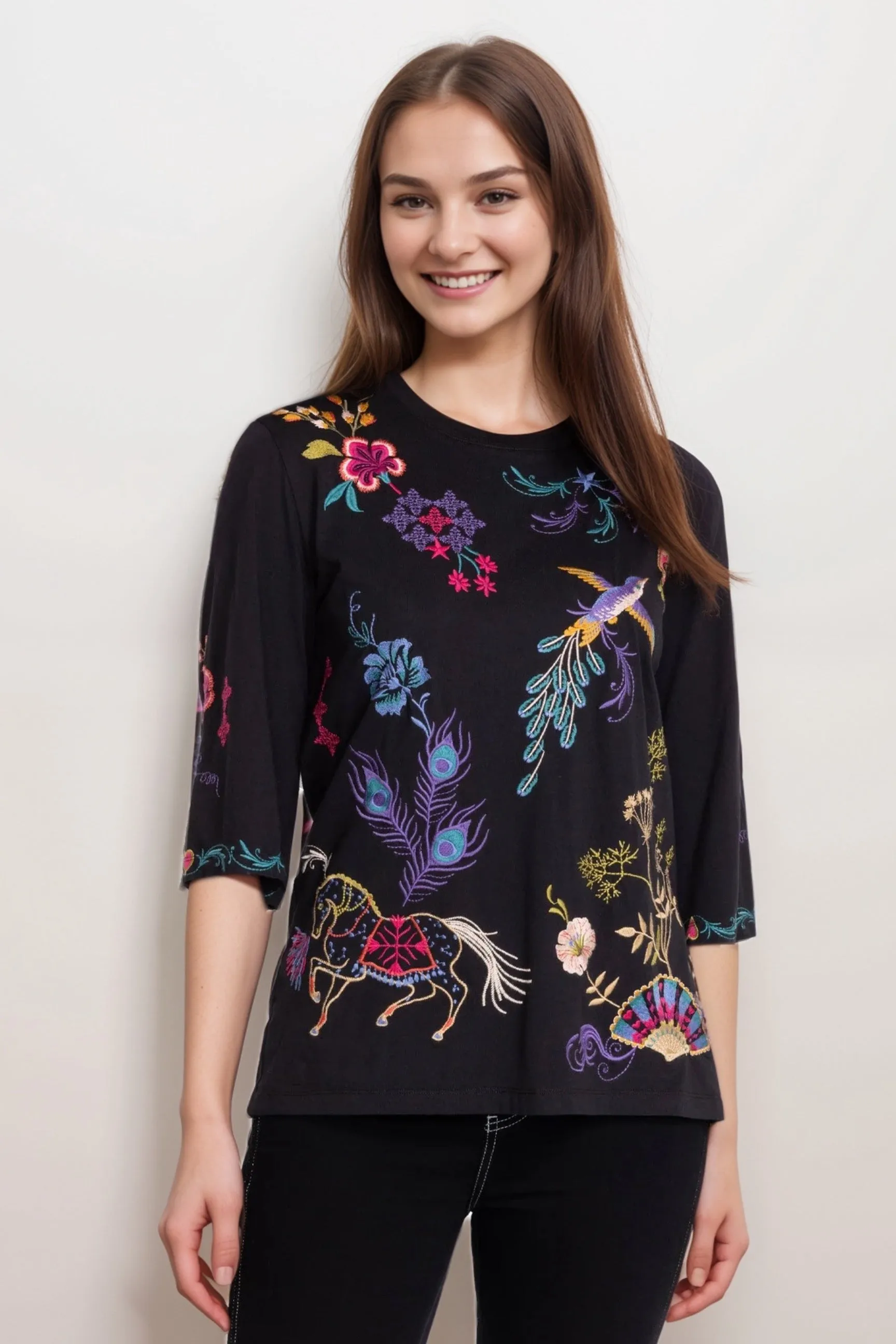 Johnny Was JWLA Ariela Boxy Knit Tee J17124-9