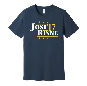 Josi & Rinne '17 - Nashville Hockey Legends Political Campaign Parody T-Shirt - Hyper Than Hype Shirts