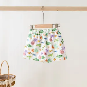 Just Keep Swimming Organic Muslin Shorts