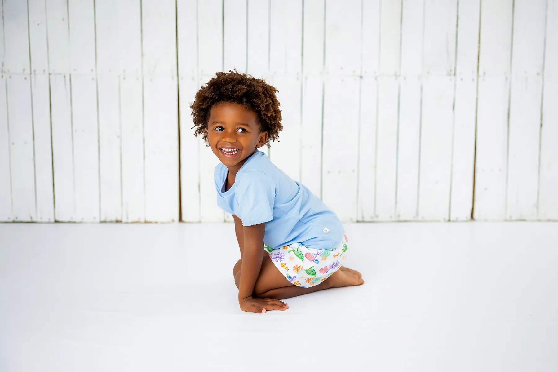 Just Keep Swimming Organic Muslin Shorts