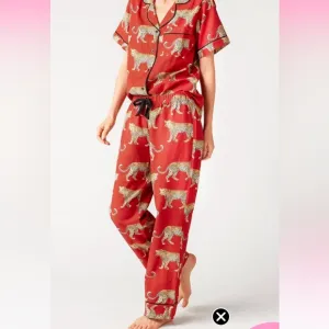 Katie Kime Cheetah Print Pant Pajama Set