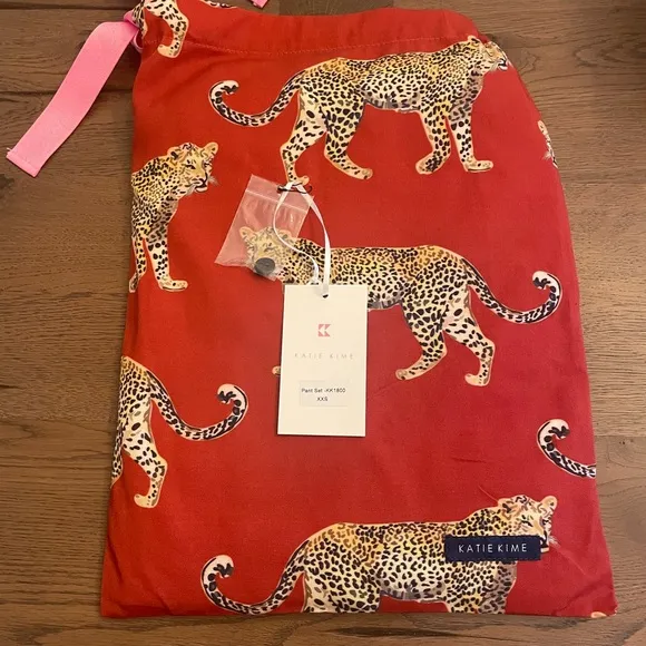 Katie Kime Cheetah Print Pant Pajama Set